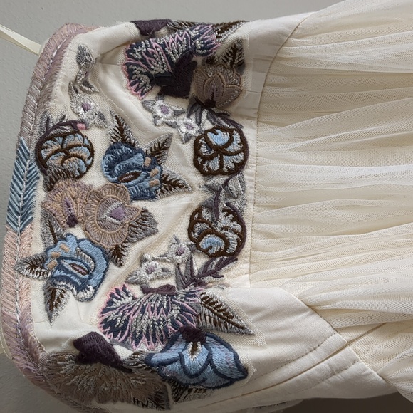 Free People Festival Bodice Tulle Sequin Embellished Mini Dress 2 - Picture 12 of 15